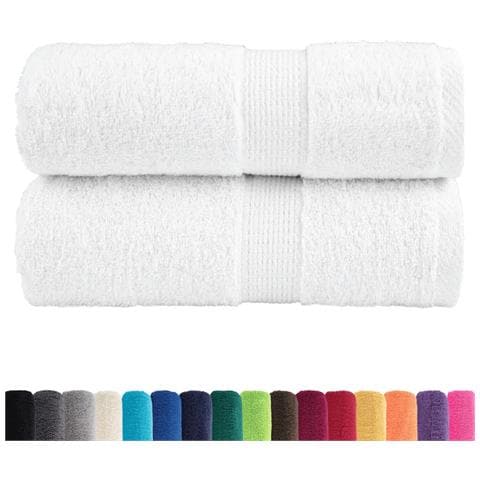 Asciugamani Ospiti SOLUND 2 pz Bianchi 30x50 cm 600gsm - Foto 2