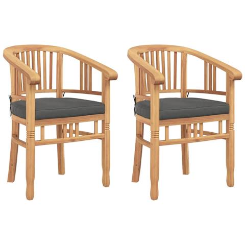 Sedie da giardino 2 pcs Marrone 63 x 58 x 89 cm - Foto 1