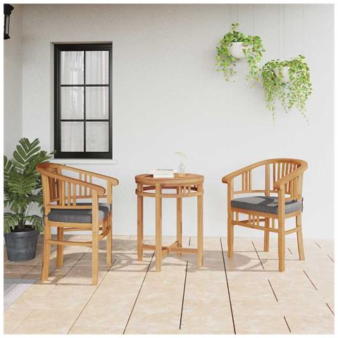 Sedie da giardino 2 pcs Marrone 63 x 58 x 89 cm - Foto 2