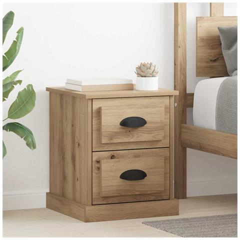 Armadio da Notte 2 pcs rovere artigianale 39 x 39 x 47.5 cm - Foto 2