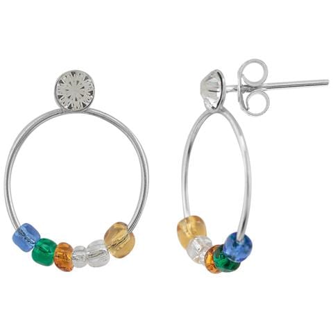 Orecchino A Cerchio Con Cristalli Swarovski ""equik"" - Foto 1