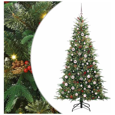 Albero di Natale Artificiale con Rami Pieghevoli Verde 210 cm - Foto 1