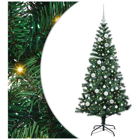 Albero di Natale artificiale con luci integrate Verde 150 cm - Foto 1