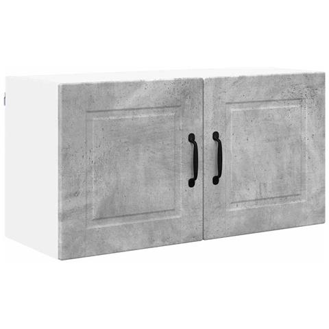 Pensile cucina Grigio cemento 80 x 31 x 40 cm Legno multistrato - Foto 1