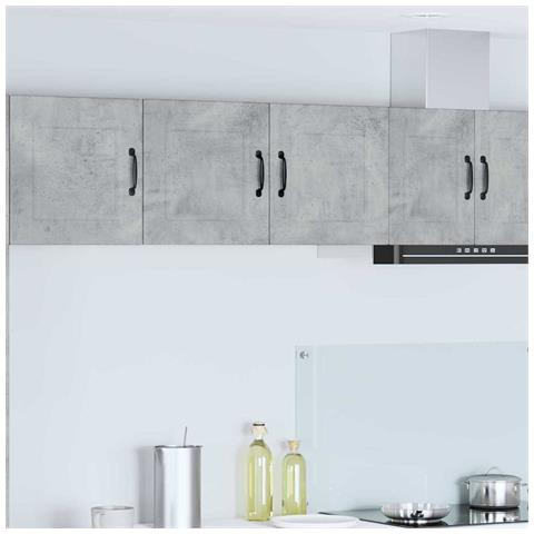 Pensile cucina Grigio cemento 80 x 31 x 40 cm Legno multistrato - Foto 2