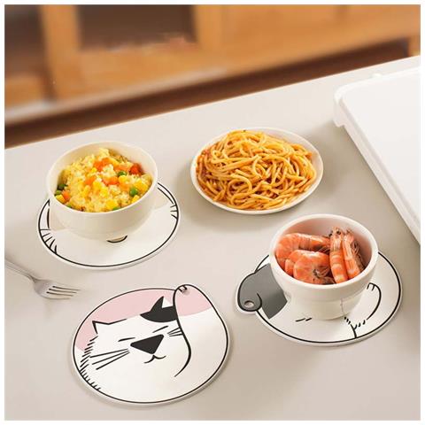 Set Di 4 Tovagliette In Pvc Resistenti Al Calore Con Design Cane Cartone Animato - Antiscottatura E Facili Da Pulire - Foto 2