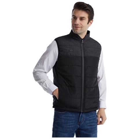 Gilet Riscaldato Intelligente Grigio-nero Con Batteria Da 10000mah - 11 Zone Di Riscaldamento, Temperatura Regolabile Xxl - Foto 4