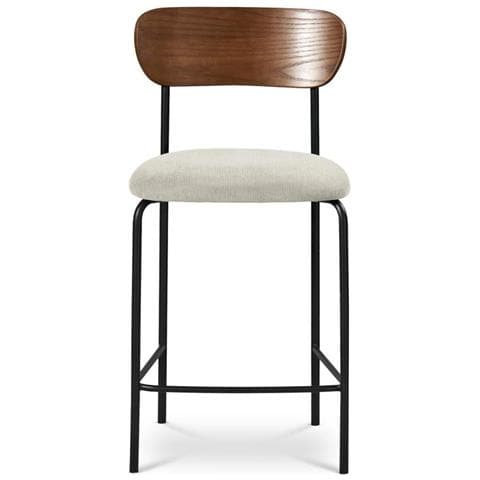 Set Di 2 Sgabelli Da Bar Scandinavi Olivia In Velluto A Coste Beige - Foto 8
