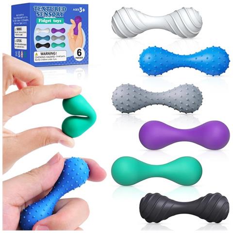 Set Di Strumenti Antistress In Silicone Per Adulti (6 Pezzi) - Giocattoli Sensoriali - Foto 1