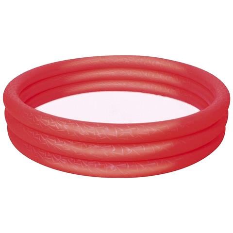 Piscina Gonfiabile A 3 Scomparti 152x30 Cm Resistente, Rosso - Foto 1