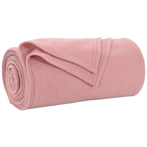 Coperta Rosa 240 x 220 cm Panno - Foto 1