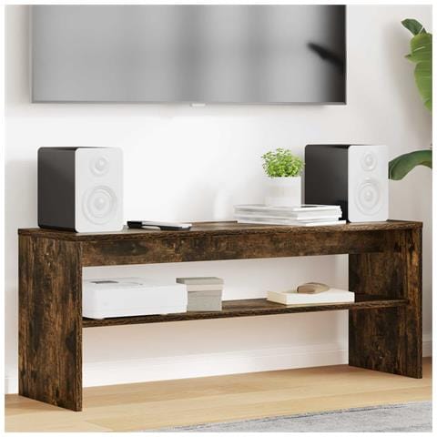 Mobile TV Rovere fumé 100 x 30 x 40 cm Legno multistrato - Foto 2