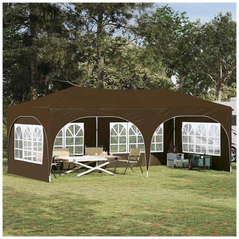 Tenda per feste a pop-up 575 x 288 x 245 cm Tortora - Foto 2