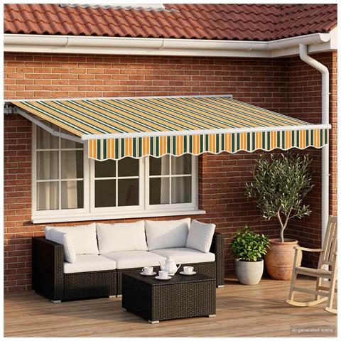 Cornice per Tenda Manuale con LED 3 x 2,5 m - Foto 2
