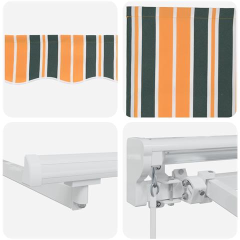 Cornice per Tenda Manuale con LED 3 x 2,5 m - Foto 9