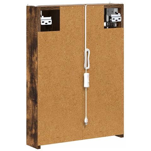 Mobiletto per specchio da bagno Rovere fumé 43 x 11,5 x 60,5 cm - Foto 9