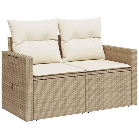Set di divani 7 pcs Beige e Bianco Crema - Foto 2