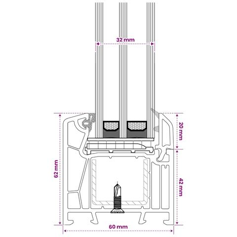 Finestra Cantina RISOR 35 x 45 cm PVC e Vetro - Foto 9