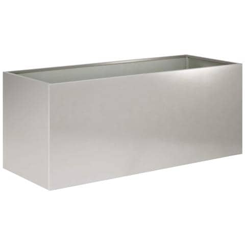 Vaso da giardino Argento 100 x 40 x 40 cm Acciaio Inox - Foto 1