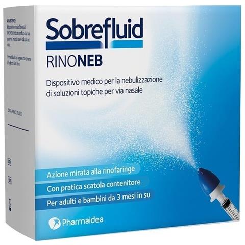 Sobrefluid Rinoneb Dispositivo Nebulizzatore + Siringa Luer Lock da 50 ml + Agocannula per Prelievo Soluzione - Foto 1