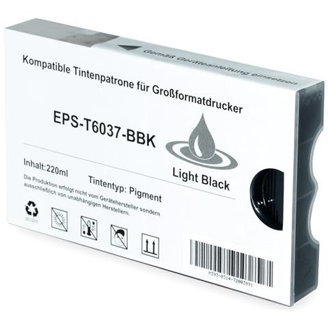 Cartuccia Epson T6037 Light Black Compatibile Per Epson Pro7800,7880,9800,9880 C13t603700 Capacita 220ml Pigmentato -con Chip- - Foto 1