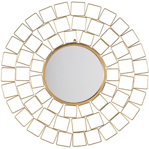 Specchio Da Parete Ø90 Cm In Color Oro Labrit - Foto 23
