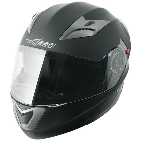 Casco Modulare Apribile Moto Touring Sport Visiera Parasole Nero Opaco M - Foto 5