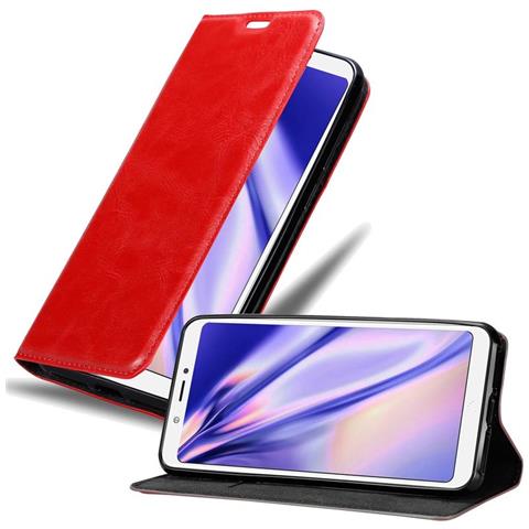 Custodia Compatibile Con Bq Aquaris C In Rosso Mela - Coperchio Protettiva Con Chiusura Magnetica, Funzione Stand E Tasca Per Le Carte - Foto 1