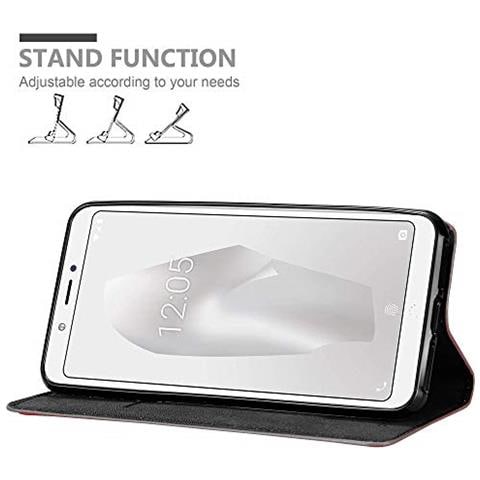 Custodia Compatibile Con Bq Aquaris C In Rosso Mela - Coperchio Protettiva Con Chiusura Magnetica, Funzione Stand E Tasca Per Le Carte - Foto 8