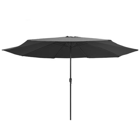 Ombrellone da Esterni con Palo in Metallo 390 cm Antracite - Foto 2