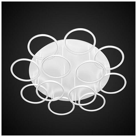 Plafoniera Led 12 Cerchi Bianchi In 3k - Foto 1