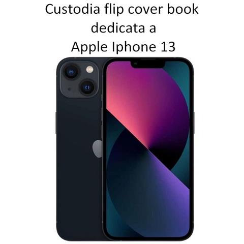 Maxy Custodia Book Orizzontale Silicone Case Per Apple Iphone 13 Black-pink - Foto 1