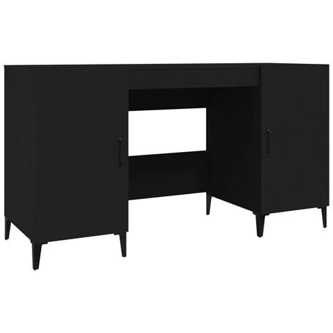 VIDAXL - Scrivania Nera 80x40x75 cm in Legno Multistrato