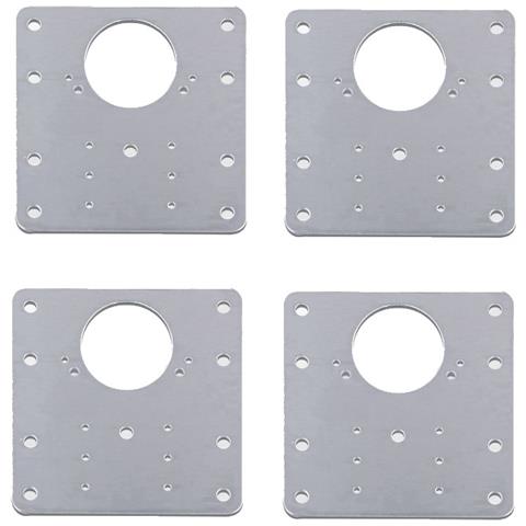 Piastra Di Riparazione Per Cerniere Per Mobili 9x9 Cm In Acciaio Inox 4-pack - Foto 1