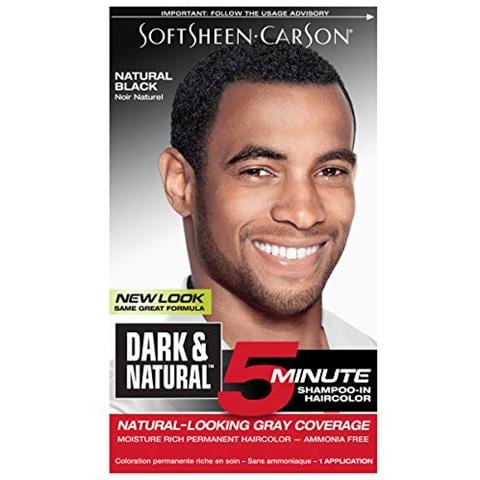 Softsheen-carson Tinta Per Capelli Scura E Naturale Per Uomo 5 Minuti, Copertura Grigia Dallaspetto Naturale Fino A 6 Settimane, Tintura Per Capelli Permanente Con Shampoo, Jet Black, Senza Ammoniaca, Nero Naturale - Foto 1