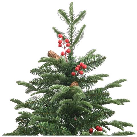 Albero Natale Artificiale Incernierato Con Pigne E Bacche 240cm - Foto 10