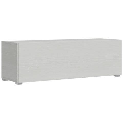 Base Tv Ribalta Con Passa Cavi L.133,6 H.40 P.39,2 Con Piedini Bianco Frassino - Foto 4