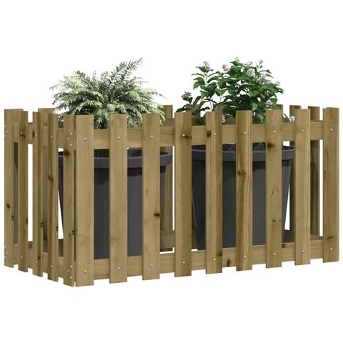 Fioriera Rialzata Da Giardino 100x50x50 Cm In Pino Impregnato - Foto 2