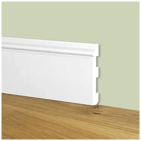 Battiscopa Zoccolino Bianco Mod. Etnico 80x13x2000mm In Polimeri - Polistrutturato - Foto 1