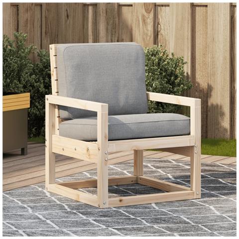 Sedia da Giardino 57,5x63x76 cm in Legno Massello di Pino - Foto 1