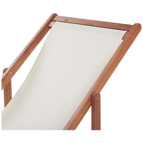 Set Di 2 Sedie A Sdraio Legno Acacia Scuro Fantasia Sabbia Anzio - Foto 2