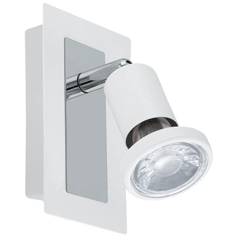 Spot Moderno Sarria In Acciaio Bianco 1 Luce Gu10 4,5w Ip20 - Foto 1