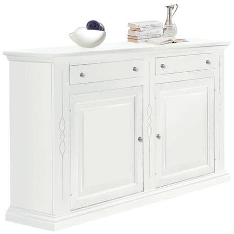 Credenzone Classico Legno Shabby 2 Porte 177x48x110 - Foto 1