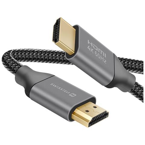 Cavo Hdmi 2.0 Ultra Hd 4k 60hz Nylon 2 Metri Connettori Placcati Oro, Nero - Foto 1