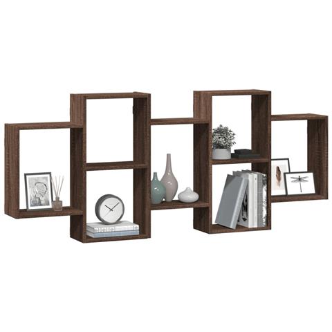 Scaffale A Parete Rovere Marrone 159x18x65 Cm In Truciolato - Foto 3