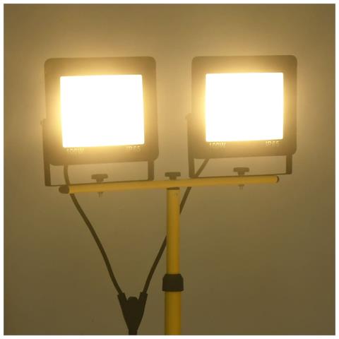 Faretto A Led Con Treppiede 2x100 W Bianco Caldo - Foto 2
