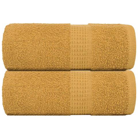 Asciugamani Per Sapone 2 Pz Oro 30x30 Cm 360 G/m 100% Cotone - Foto 1
