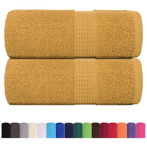 Asciugamani Per Sapone 2 Pz Oro 30x30 Cm 360 G/m 100% Cotone - Foto 2