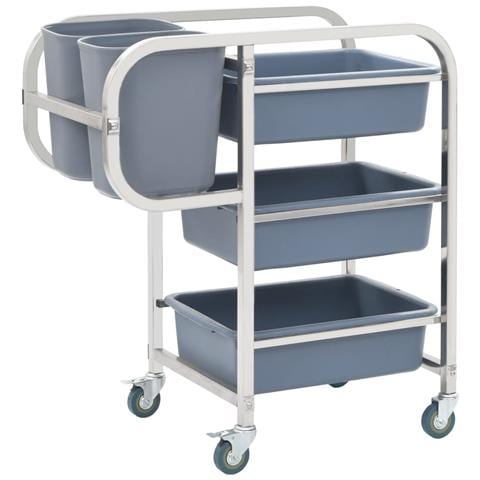 Lusso Casadino - Carrello Da Cucina Con Contenitori In Plastica 82x43,5x93 Cm - Foto 2
