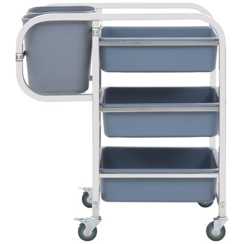 Lusso Casadino - Carrello Da Cucina Con Contenitori In Plastica 82x43,5x93 Cm - Foto 1